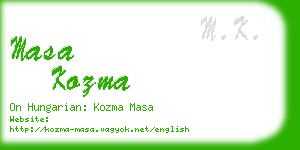 masa kozma business card